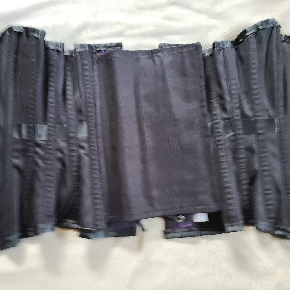 Orchard Corset Purple & Black Brochade Overbust Corset - Picture 3 of 5